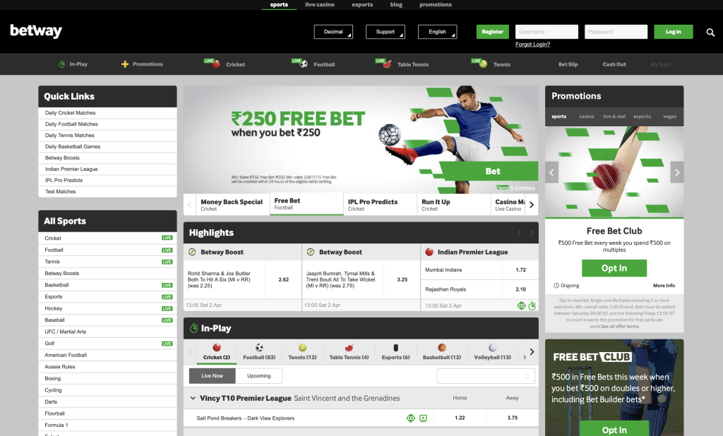 Online Betting on Baseball - Betway
