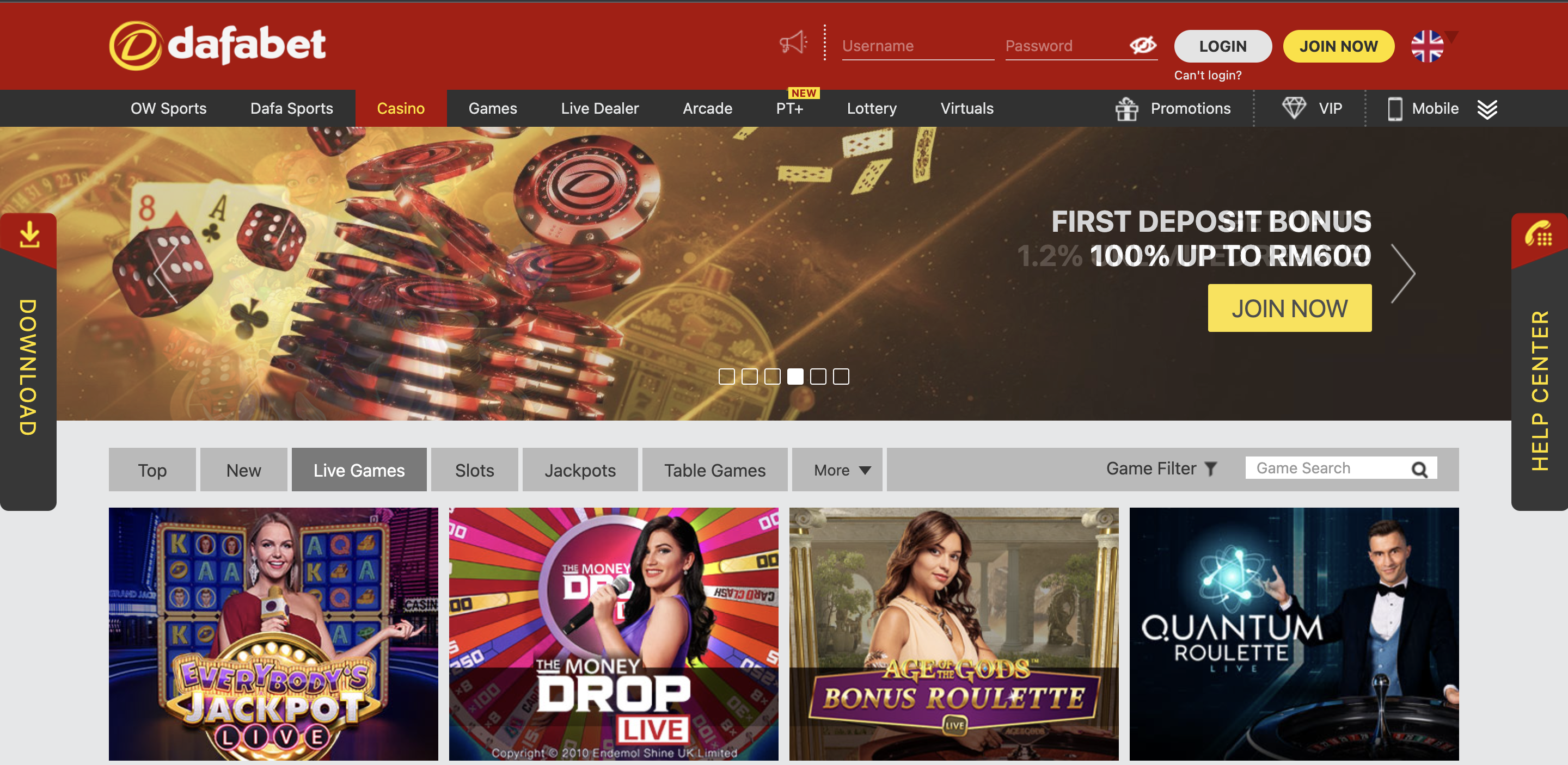 dafaplay.com:en: live casino