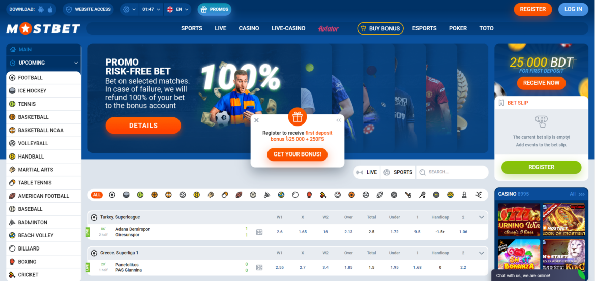 Mostbet - Best Online Tennis Betting sites in 2023