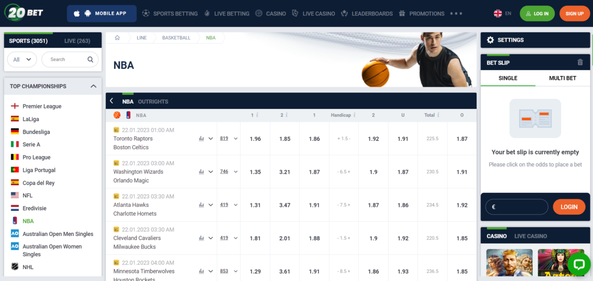 20bet - NBA Online Betting Sites in Philippines